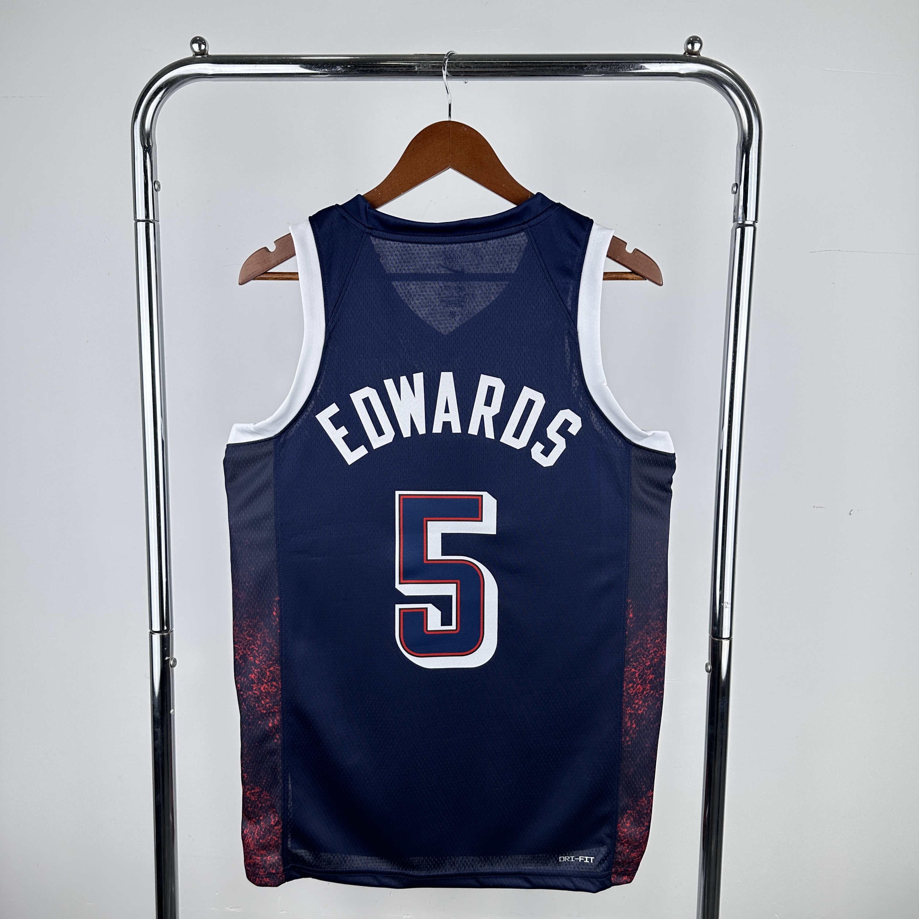 2024 Olympic USA #5 Edwards Blue Nike NBA Jersey